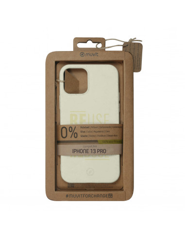 muvit for change carcasa bambootek compatible con Apple iPhone 13 Pro grafik piedra