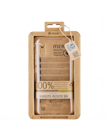 muvit for change funda recycletek compatible con Xiaomi Redmi 9AT/9A transparente