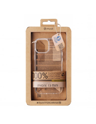 muvit for change funda recycletek compatible con Apple iPhone 13 Mini transparente