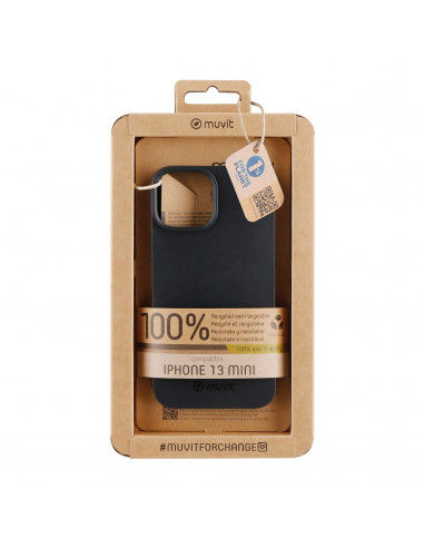 muvit for change funda recycletek compatible con Apple iPhone 13 Mini negra