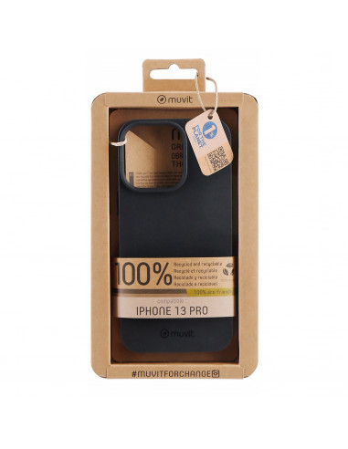 muvit for change funda recycletek compatible con Apple iPhone 13 Pro negra