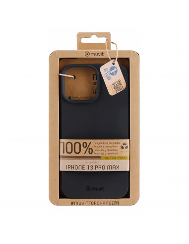 muvit for change funda recycletek compatible con Apple iPhone 13 Pro Max negra