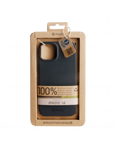 muvit for change funda recycletek compatible con Apple iPhone 14 negra