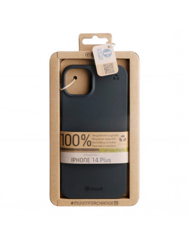 muvit for change funda recycletek compatible con Apple iPhone 14 Plus negra