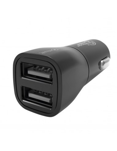 muvit for change cargador coche 2 USB 3,4A/18W negro