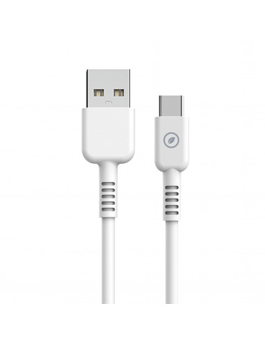 muvit for change cable USB a Tipo C/27W 3A 3m blanco